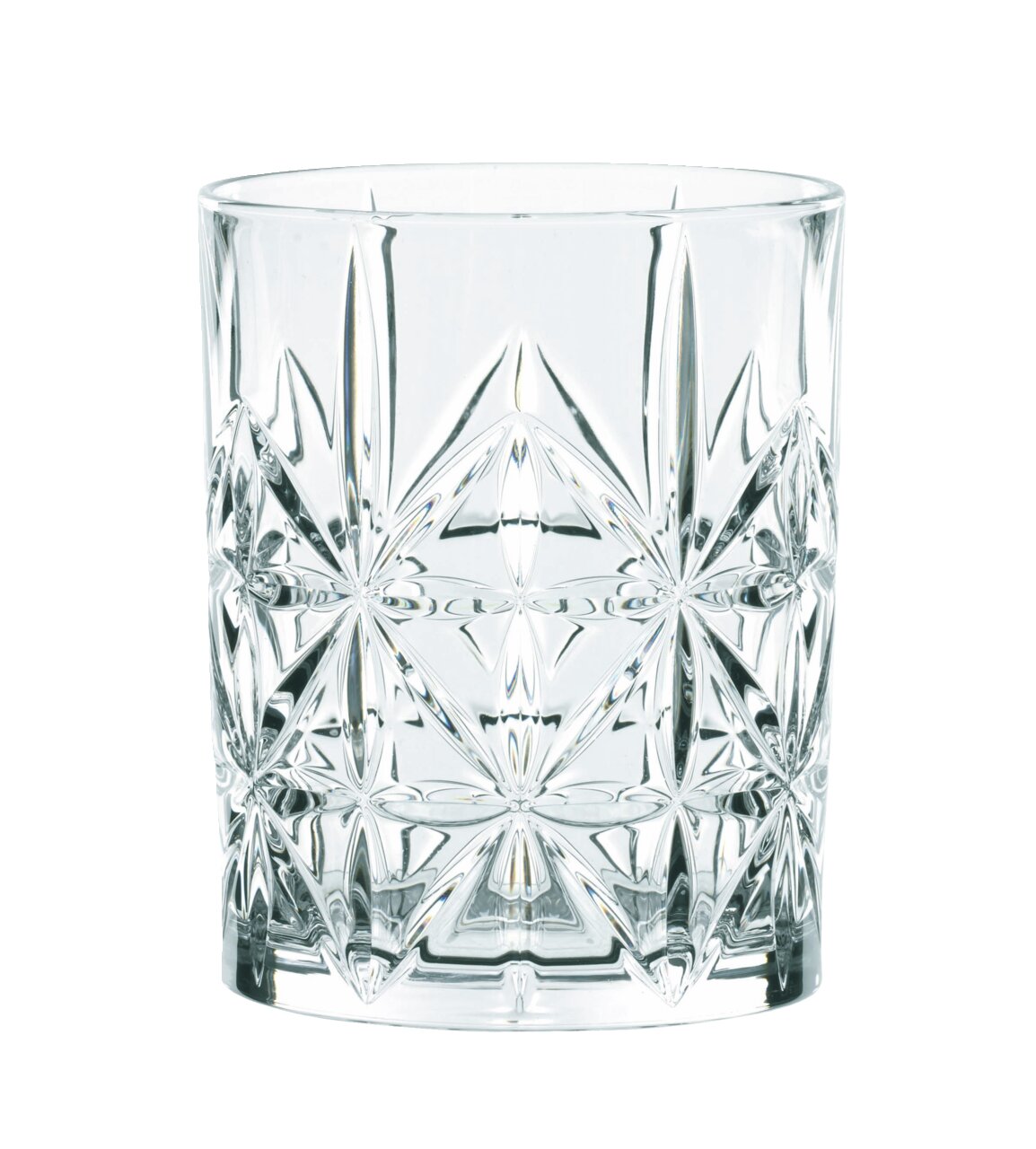 Nachtmann Glazenset, 4-deligHIGHLAND Kristallglas mit facettiertem Design, frontal fotografiert