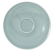 Kombi-Untertasse 16,5cm arktisblau mit konzentrischen Kreisen, Draufsicht