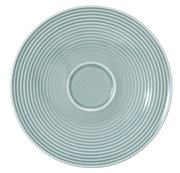 Kombi-Untertasse 16,5cm arktisblau mit konzentrischen Kreisen, Draufsicht
