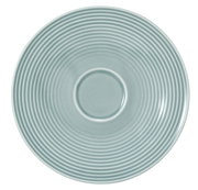 Kombi-Untertasse 16,5cm arktisblau mit konzentrischen Kreisen, Draufsicht