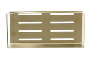 Goldene Wandablage Meleto mit Schlitzen, frontale Ansicht