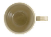 Becher mit Henkel, 0,35l, von oben betrachtet, beige Innenfläche