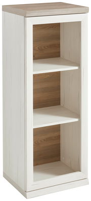 Schmales Aktenregal 3OH in Holzoptik, Vorderansicht