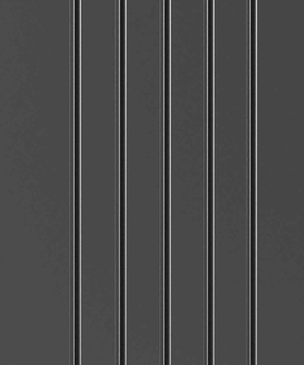 Nahaufnahme einer strukturierten, vertikal gestreiften Oberfläche in dunklem Grau