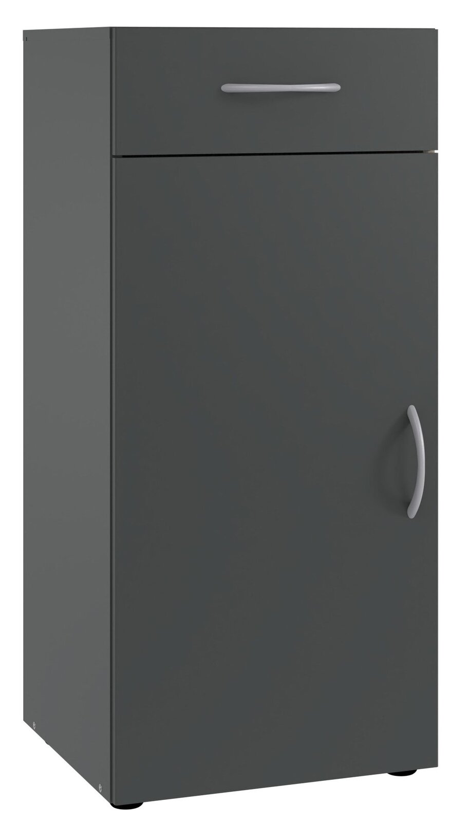 XORA Kommode MULTIRAUMKONZEPT Graue Kommode mit einer Schublade und einer Tür, Frontansicht