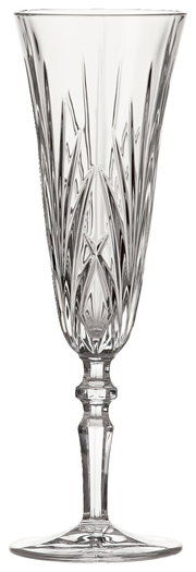 Kristallglas mit elegantem Schliffmuster, frontal abgebildet