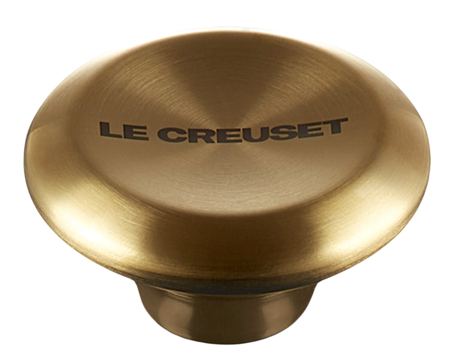 Goldener Deckelknopf von Le Creuset, Draufsicht