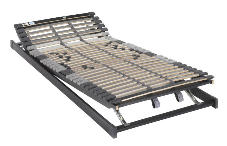 Lattenrost 90 x 200 cm in schräger Perspektive, teilweise hochgestellt