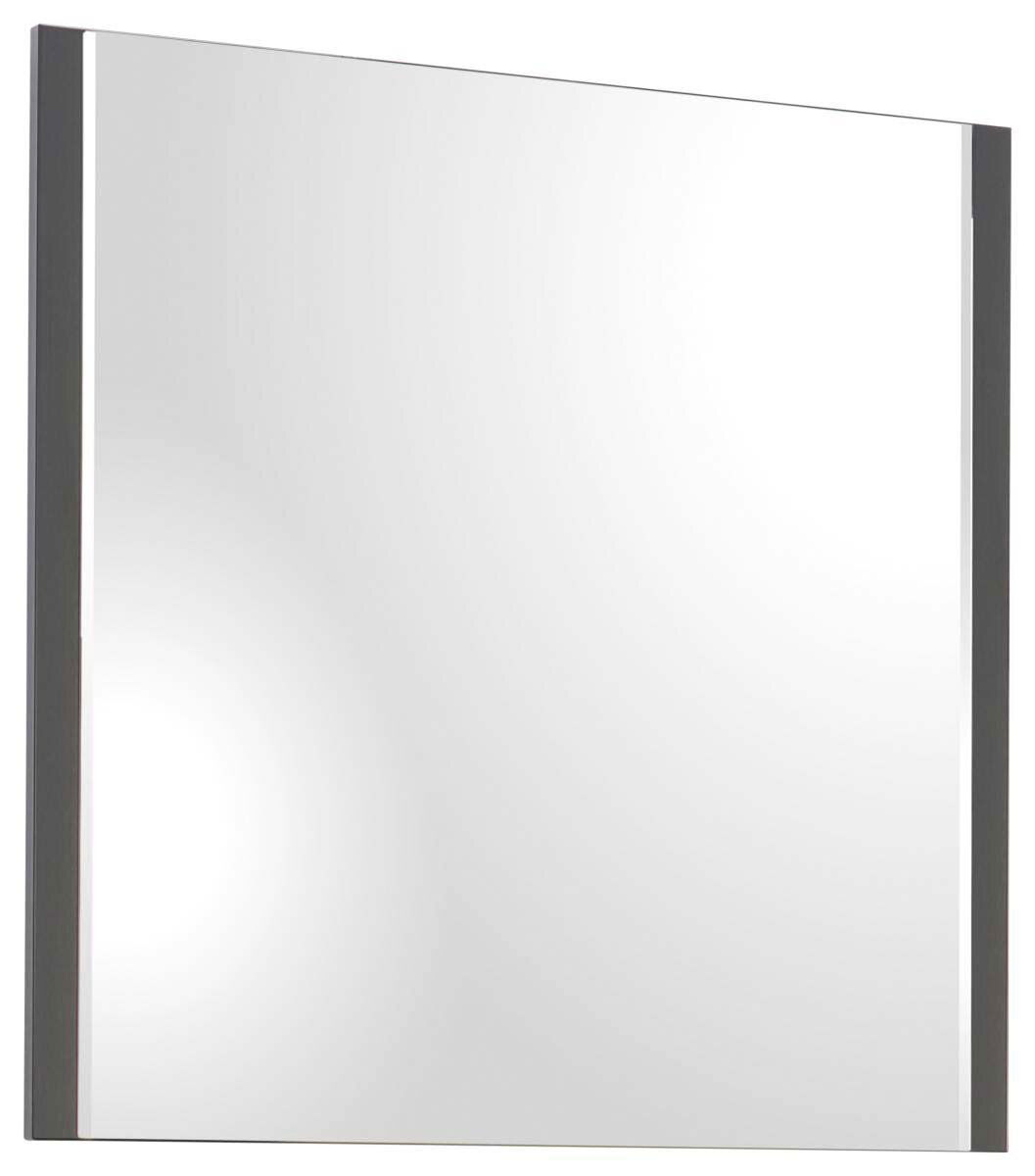 Moderano Spiegel BASIC Moderner rechteckiger Spiegel mit schwarzem Rahmen, seitliche Perspektive