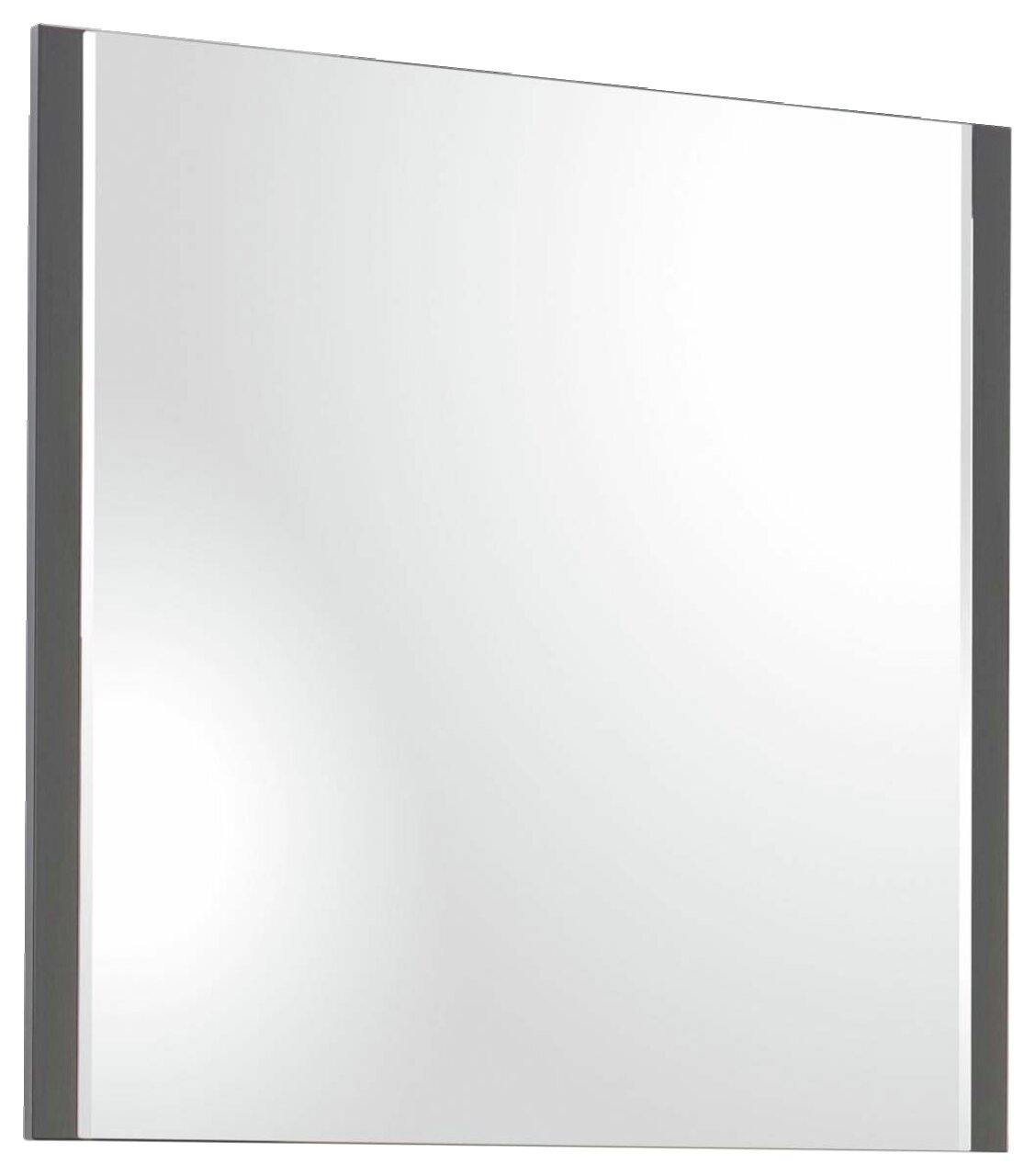 Moderano Spiegel BASIC Moderner rechteckiger Spiegel mit schwarzem Rahmen, seitliche Perspektive