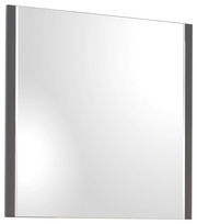 Moderner rechteckiger Spiegel mit schwarzem Rahmen, seitliche Perspektive