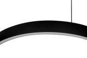 Moderne LED-hanglamp in zwart, zijaanzicht