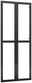 Carryhome Tür-Set MILLY Schwarzes Doppeltür-Set aus Metall mit Glasfüllung, Frontalansicht