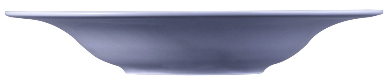 Seitenansicht eines weißen Pasta- und Salattellers mit einem Durchmesser von 27,5 cm