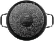 Topfdeckel der Elegance Line von oben mit Silargan-Beschichtung und Griffen, Made in Germany