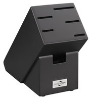 Schwarzer Messerblock PRIMUS CLASSIC mit sieben Schlitzen, seitliche Perspektive