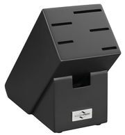 Schwarzer Messerblock PRIMUS CLASSIC mit sieben Schlitzen, seitliche Perspektive