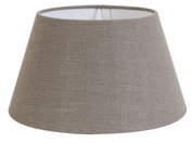 Ronde stoffen lampenkap in beige, zijaanzicht
