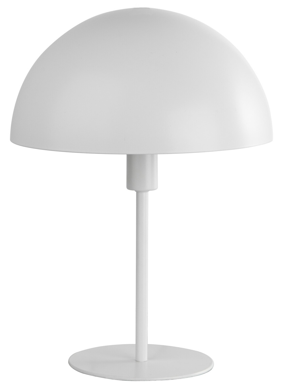 NOWA Tischleuchte MEIKE MEIKE Moderne weiße Tischleuchte mit halbrundem Schirm, seitliche Perspektive