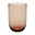 Brauner Longdrinkbecher aus Glas, frontal fotografiert
