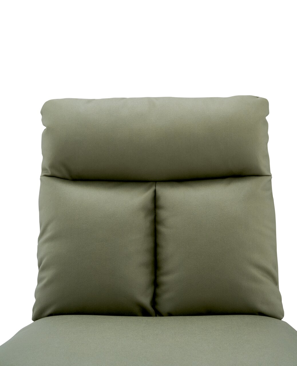 Novel Stuhl EMMA Grüner Stuhl mit gepolsterter Rückenlehne, Vorderansicht