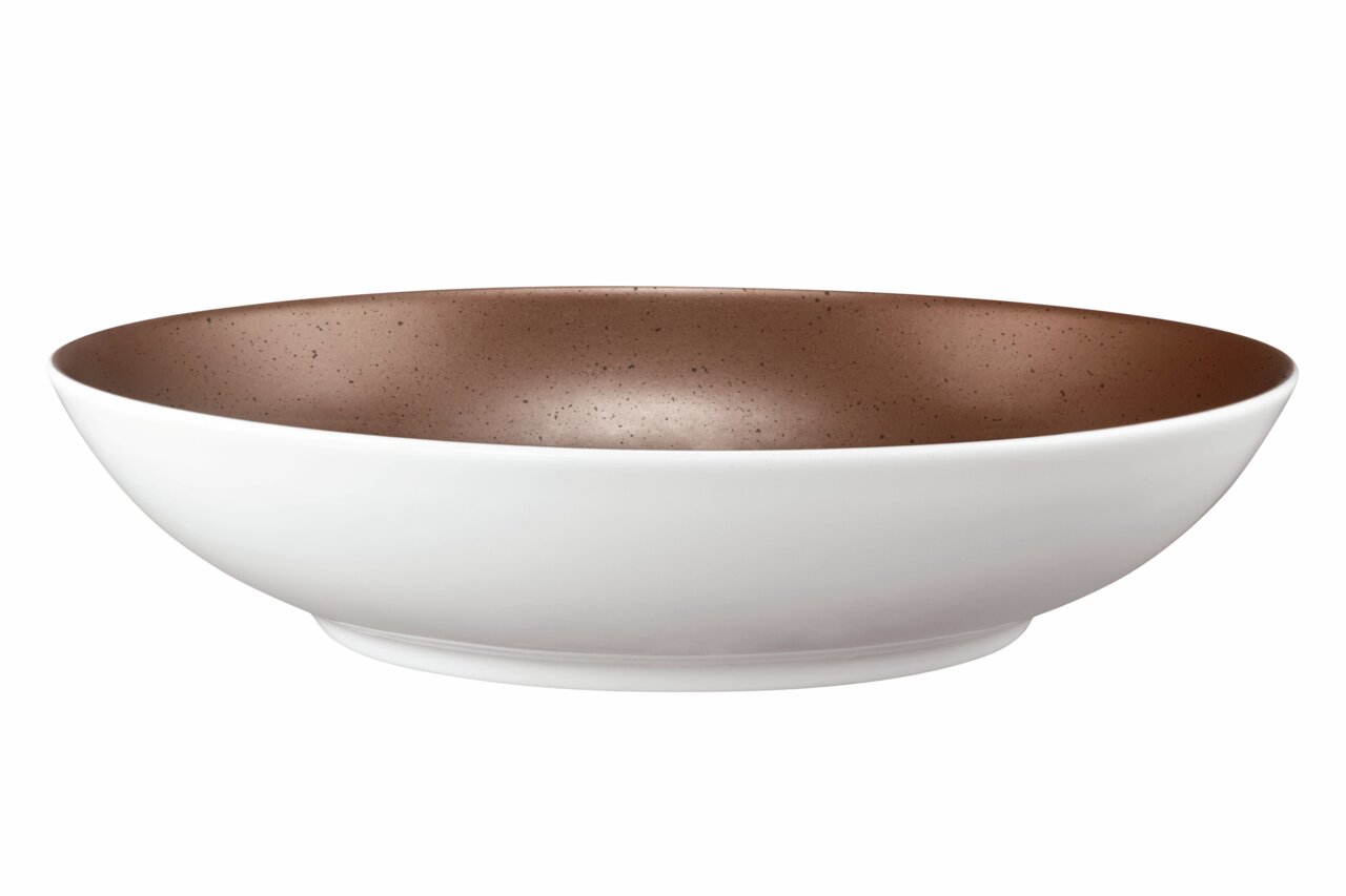 Suppenteller 21cm in Bronze, seitliche Perspektive
