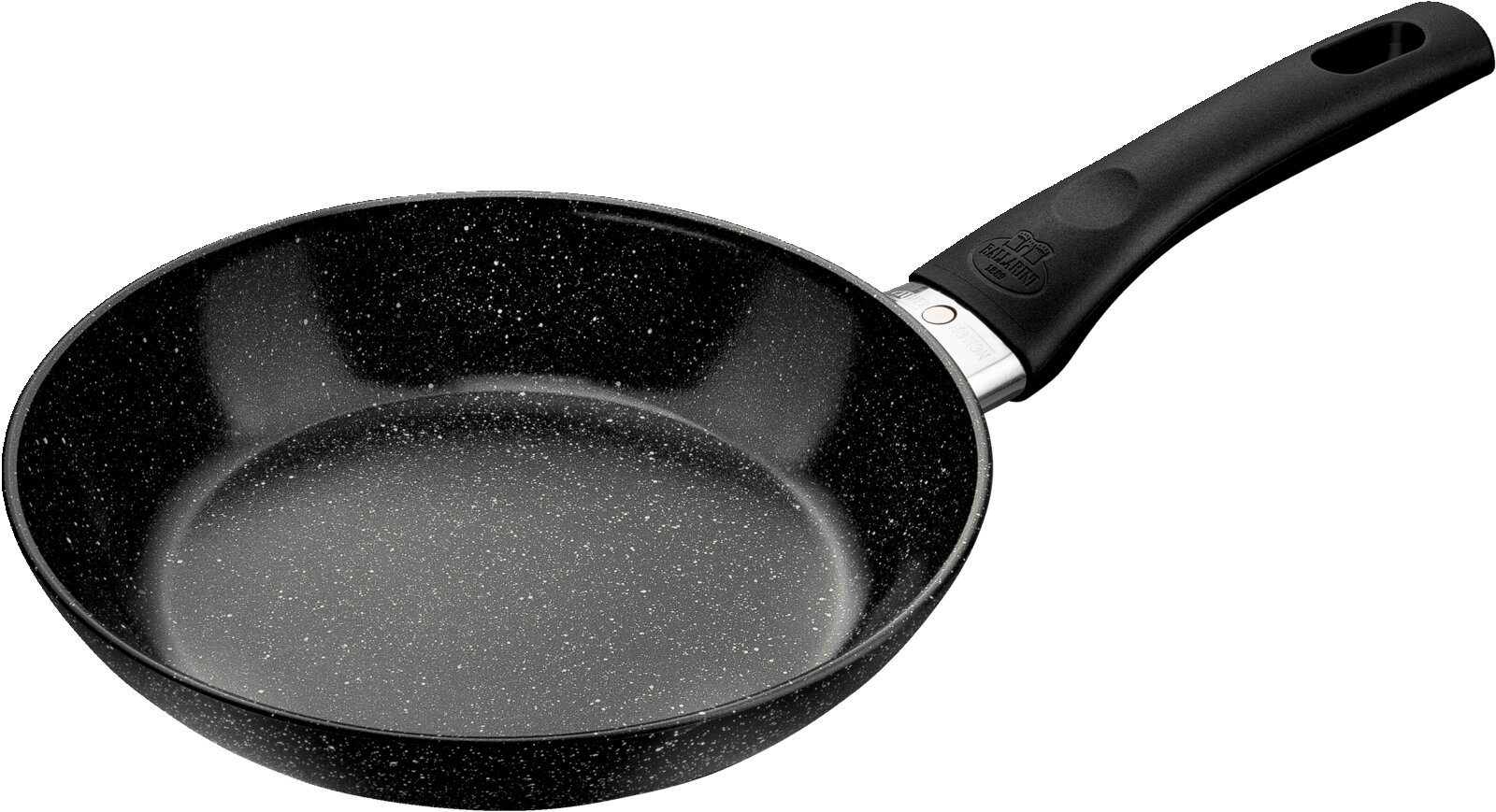 Schwarze BALLARINI Bratpfanne VIPITENO CERAMIC mit 20 cm Durchmesser, seitliche Perspektive