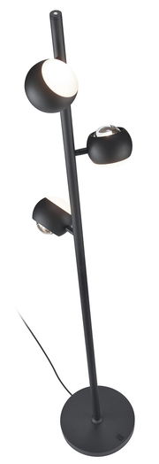 Moderne Stehleuchte CANNON mit drei verstellbaren Leuchtköpfen, seitliche Perspektive