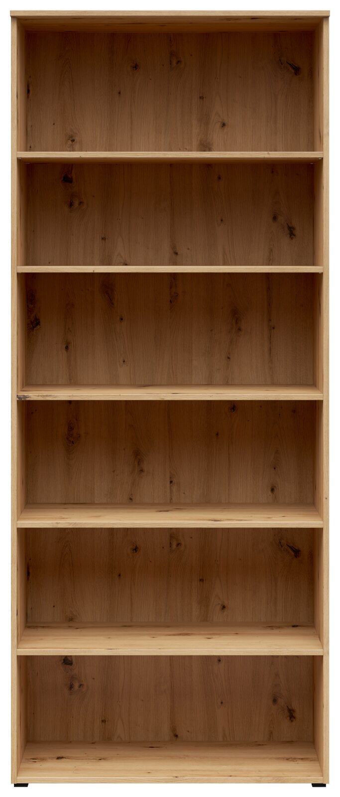 Houten plank met zes vakken, vooraanzicht