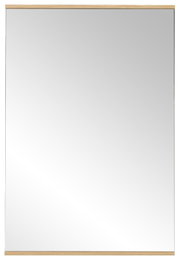 Wit wandbord met licht houten boven- en onderlat, frontale aanzicht