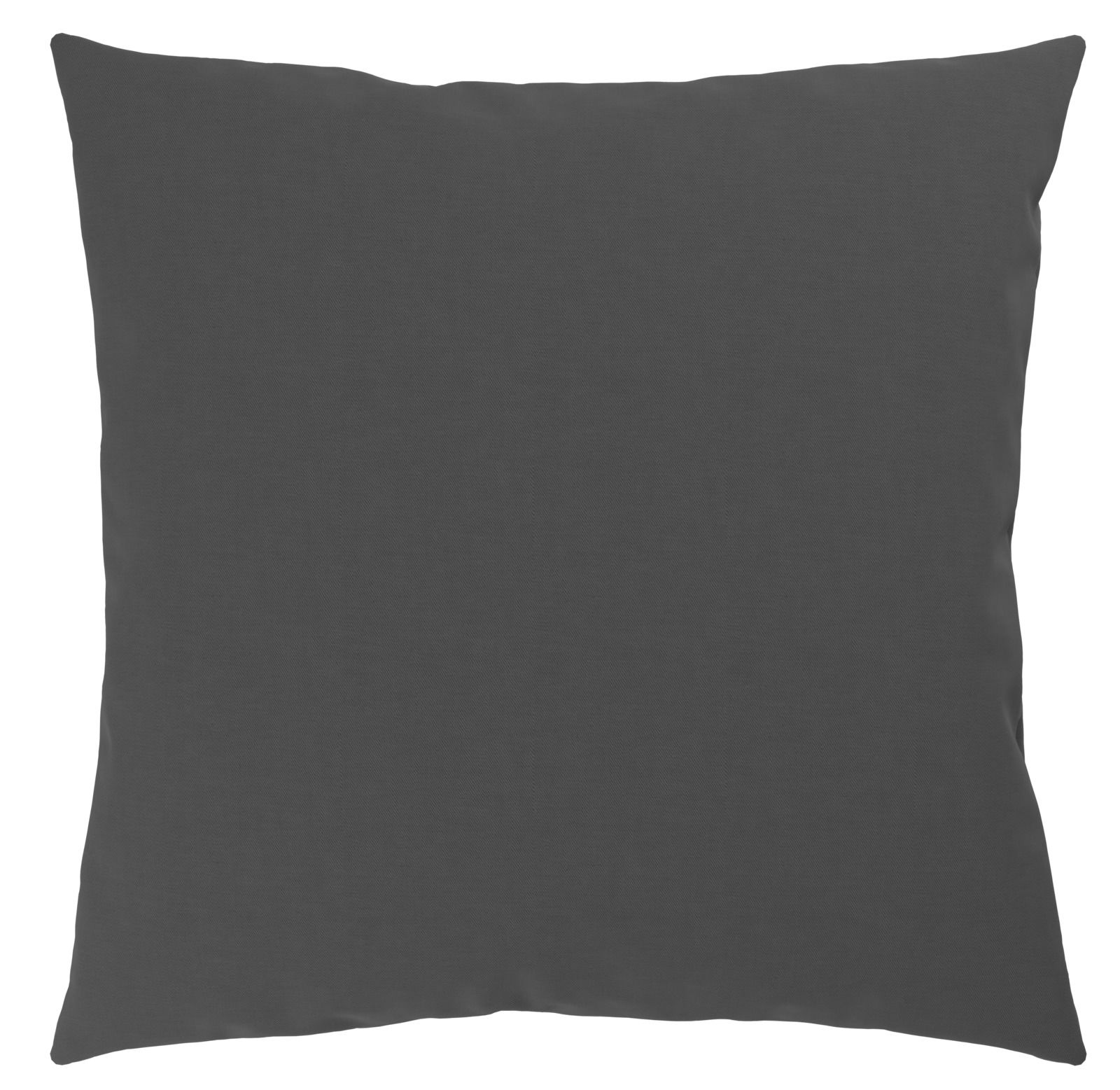 Dunkelgraues Kissen in Vorderansicht, Teil der Wendebettwäsche-Kollektion.