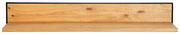 Frontale Ansicht eines Wandregals aus Holz mit natürlicher Maserung.