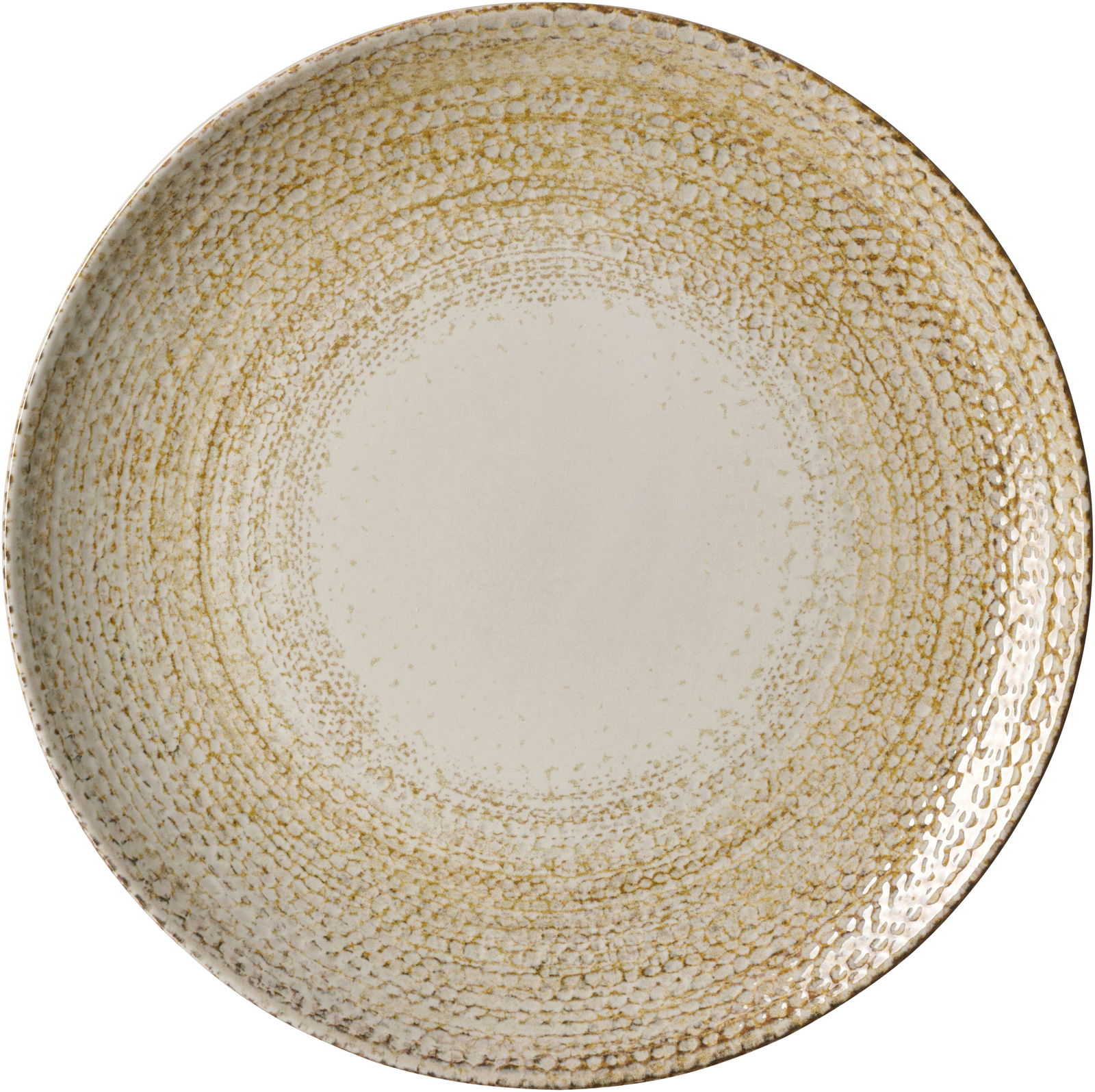 Ritzenhoff & Breker Speiseteller RIMINI Speiseteller 26cm mit goldfarbenem, strukturiertem Rand, Draufsicht