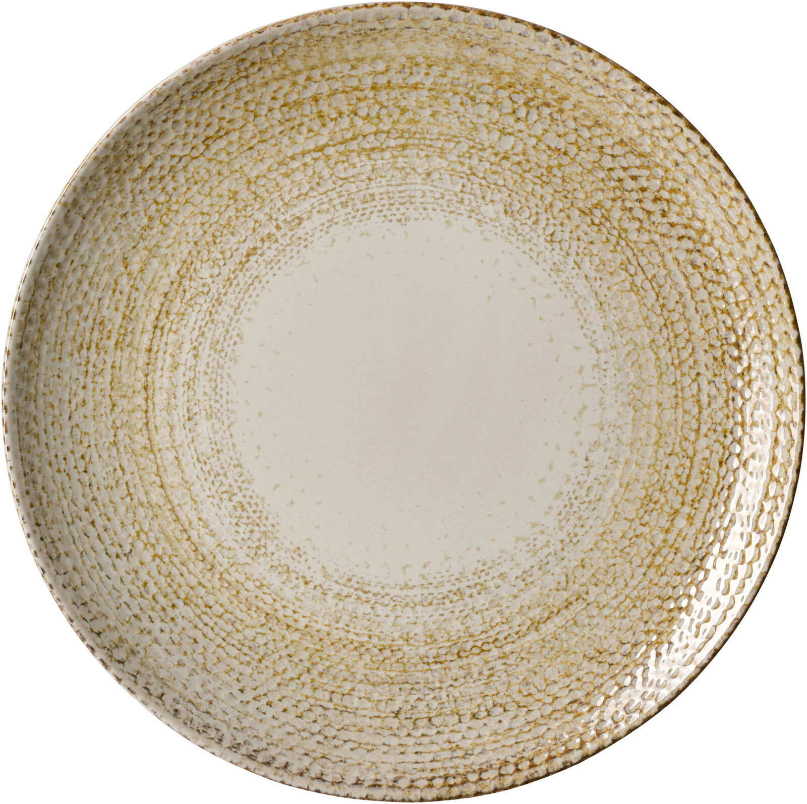 Ritzenhoff & Breker Speiseteller RIMINI Speiseteller 26cm mit goldfarbenem, strukturiertem Rand, Draufsicht