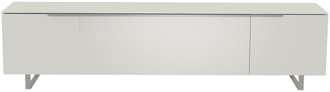 Moderano XL TV-Lowboard BORMIO Frontansicht eines modernen weißen XL TV-Lowboards mit klaren Linien und minimalistischen Design.