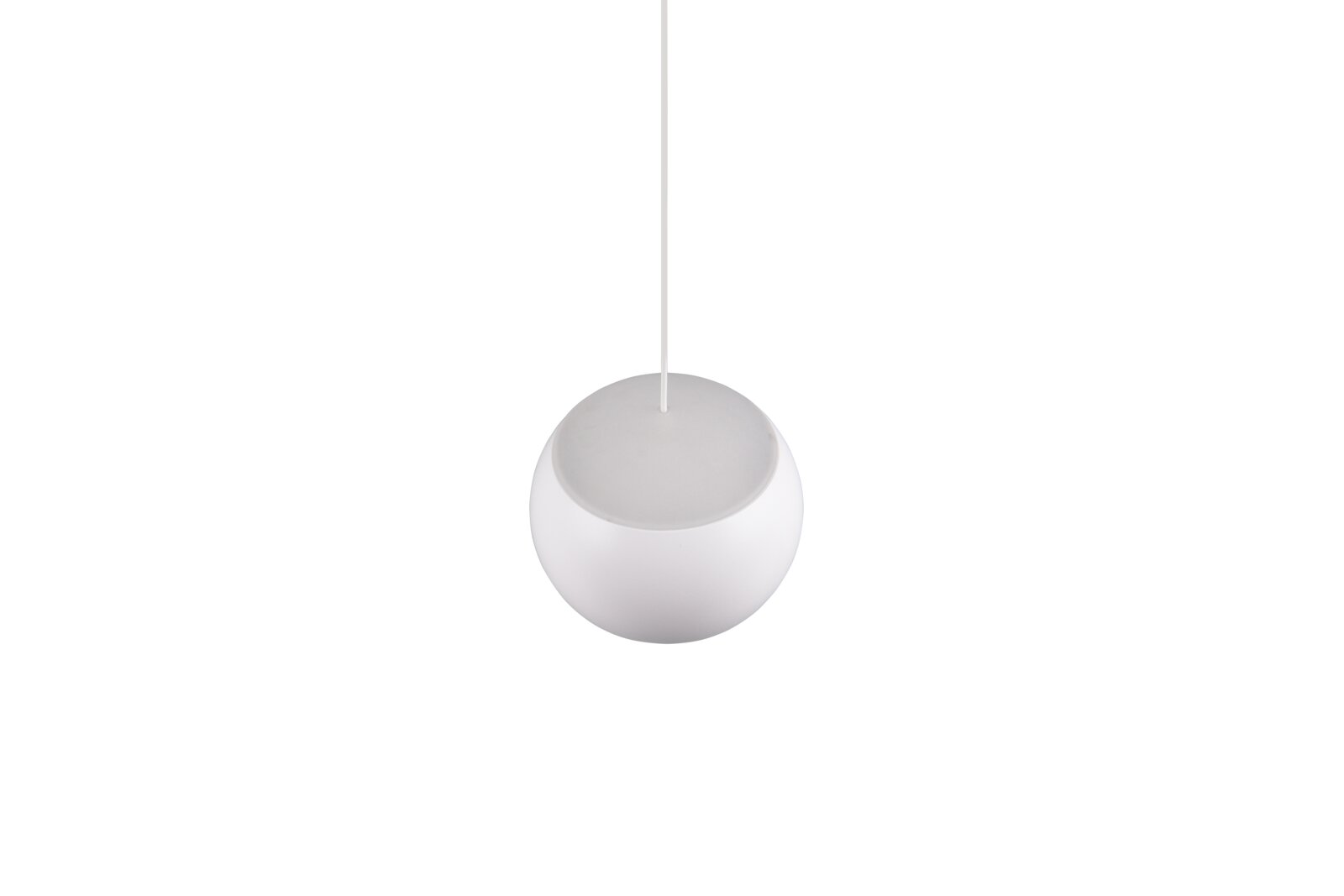 Moderne witte hanglamp vanuit vogelperspectief