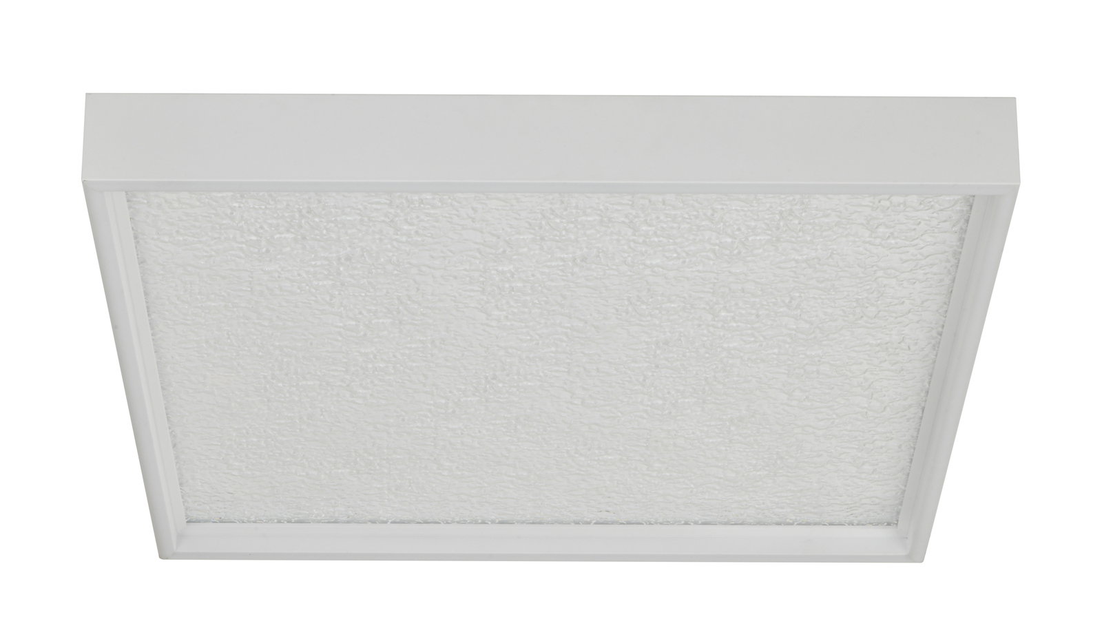 LED-Deckenleuchte in quadratischer Form, Ansicht von unten