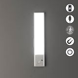 Unterbauleuchte MAGNETIC mit Bewegungssensor, USB-Anschluss und magnetischer Befestigung, frontal betrachtet.