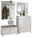 VOSS Garderoben-Set 5-tlg. SANTINA Modernes Garderoben-Set in Weiß mit Spiegel, Schuhschrank, Sitzbank und Hakenleiste, seitliche Perspektive