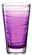 Leonardo Trinkglas VARIO Violettes Trinkglas Vario, 280ml, mit spiralförmigem Design, seitliche Perspektive
