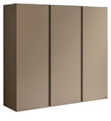 Moderano XL-Hängeschuhschrank 3T LECCO in brauner Farbe, dreitürig, seitliche Perspektive