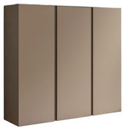 Moderano XL-Hängeschuhschrank 3T LECCO in brauner Farbe, dreitürig, seitliche Perspektive