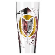 Weizenglas mit geometrischem Wolfsmotiv, Vorderansicht