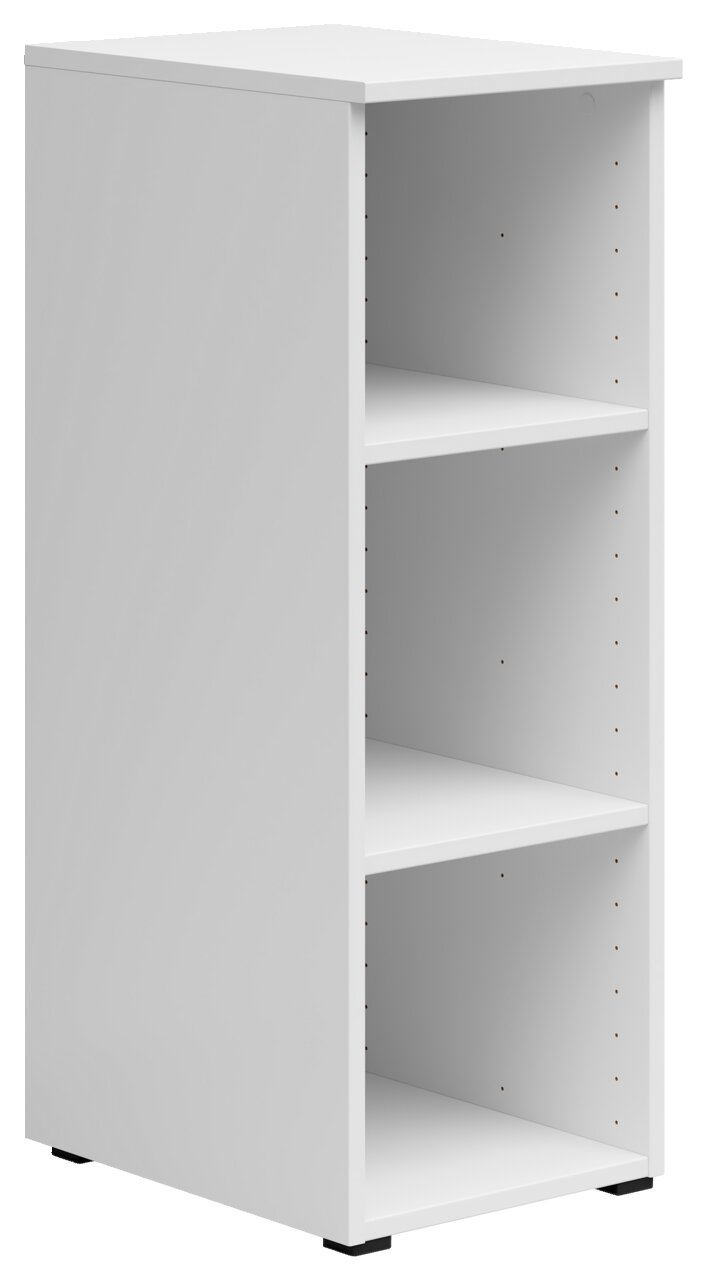 Carryhome Regal MULTISTAURAUM Weißes Regal mit drei offenen Fächern, seitliche Perspektive