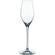 Eleganter Champagnerkelch Topline aus klarem Glas, frontal abgebildet.