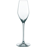 Eleganter Champagnerkelch Topline aus klarem Glas, frontal abgebildet.