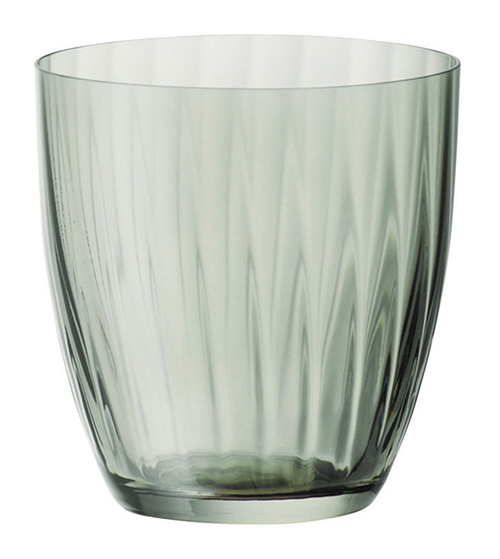 BOHEMIA Cristal Becher 260ml GEORGIA Becher aus rauchgrünem Glas mit 260ml Fassungsvermögen, frontal abgebildet.