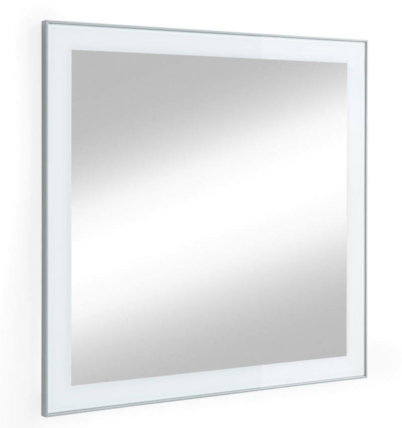 VOSS Spiegel SANTINA Moderner quadratischer Spiegel mit schmalem Rahmen, seitliche Perspektive