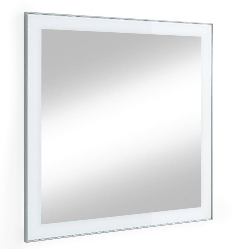VOSS Spiegel SANTINA Moderner quadratischer Spiegel mit schmalem Rahmen, seitliche Perspektive