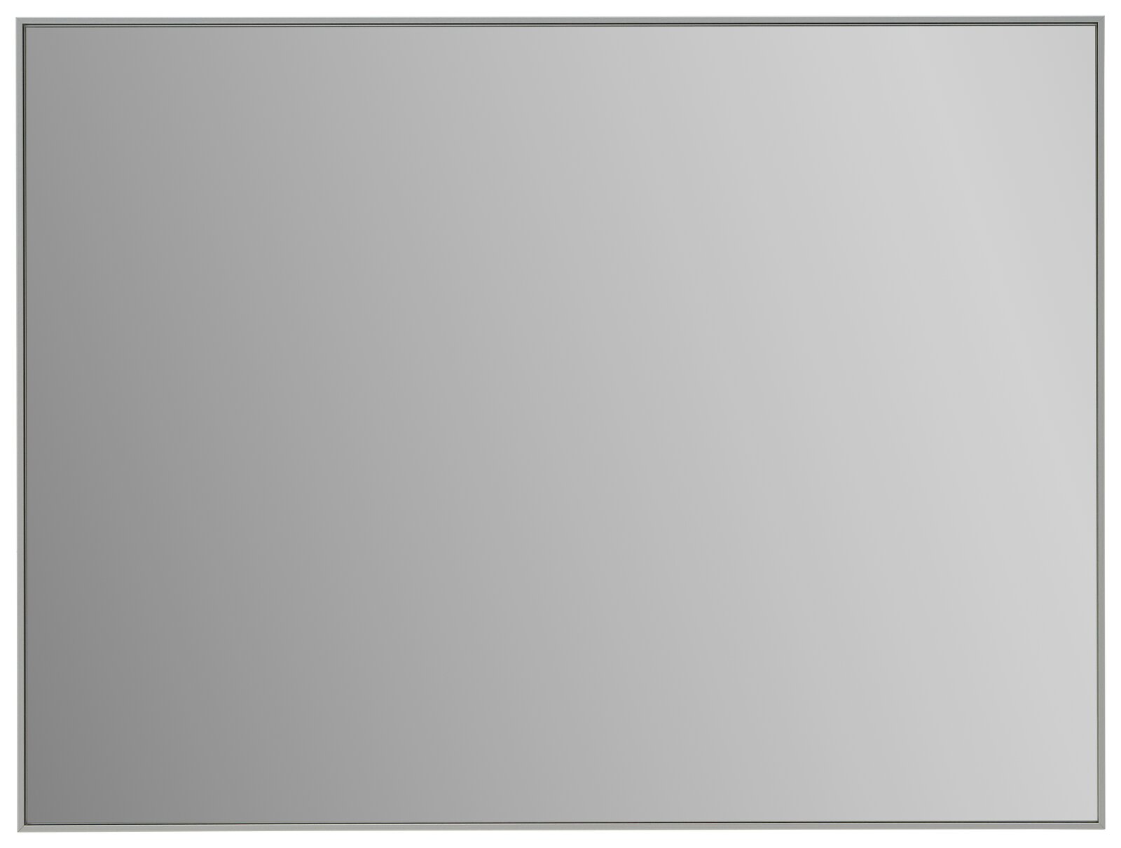 Rechteckiger Spiegel in Frontalansicht mit schmalem Rahmen